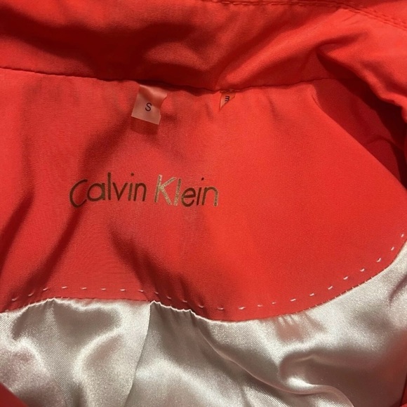 Calvin Klein CK Button Front Lined  Jacket Red  Women’s Small - Picture 4 of 7